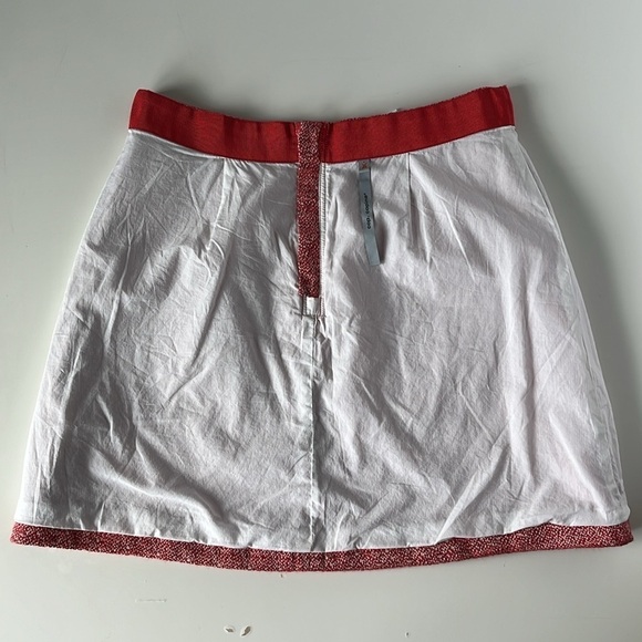 Cop.Copine Publier A-Line Red Pink Mini Skirt Linen Blend Tweed Sz 38 (M) - Picture 9 of 16